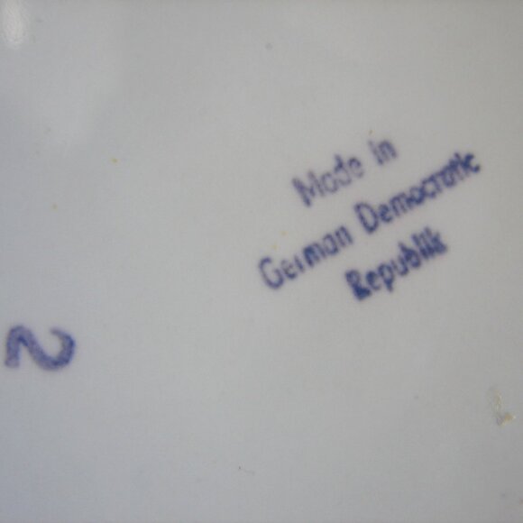 Blue Speckled Stoneware TEAPOT German Democratic Republic GDR ca. 1949-90 Vtg - Picture 7 of 7